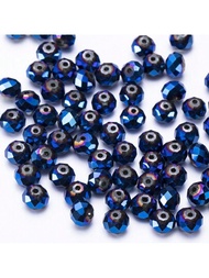 63顆8MM鈍角水晶珠子，用於DIY手鍊珠寶製作配件輪子鈍角玻璃珠