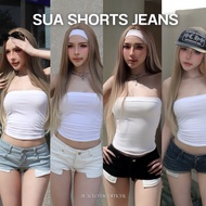 !!️Fast Delivery Express Available!!️[SUACLOTHE] Low-Waist Jeans Shorts Low Waist Shorts Low Rise Sh