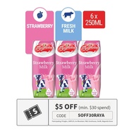F&amp;N MAGNOLIA UHT Strawberry Milk 250ML x 6