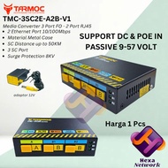 Tarmoc TMC-3SC2E-A2B-V1 | Media Converter Switch 3FO 2LAN / 3 FO 2 LAN 10/ 100Mbps POE IN 9-57 VOLT 