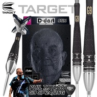 TARGET STEEL TIP DARTS - 24G/26G PHIL TAYLOR G9 POWER 9FIVE (SWISS) SP 95% TUNGSTEN DART SET