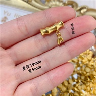 Diy charm gold 916 Bamboo Bamboo Small Leaf Elbow Bracelet Pendant gold 916