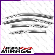 Mitsubishi Mirage G4 2013-2021 Rain Guard Window Door Visor (Black Net)