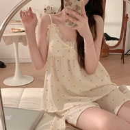 Summer Sling Shorts Pajamas for Women - Chest Padded, Stylish Nightwear