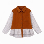 KEMEJA Corduroy Girls' Shirt Tops Ages 9 Years 10 Years 11 Years 12 Years 13 Years 14 Years