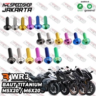 Windshield Bolts Fuel Cap Tank Cover Front Fender Hugger/ Titanium Fairing Body/ WR3 ZX636 Z900 ZX25