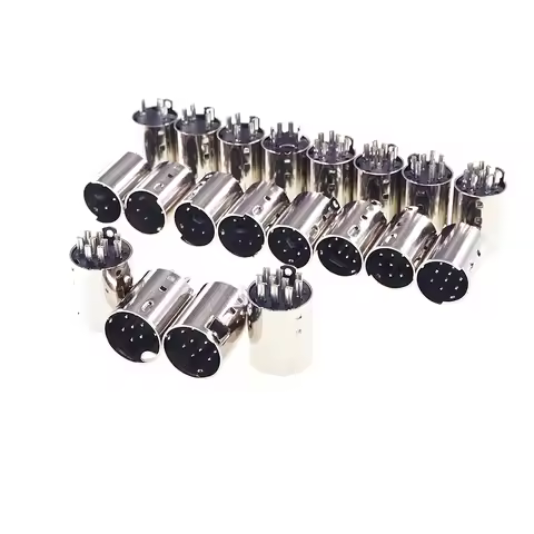 10 30 50 200 500 Pcs Din Plug Male Connector 3 4 5 6 7 8 9 10 Pin Wire Solder Injection Rating 1A 11