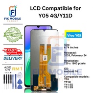 LCD Compatible Vivo Y05 4G / Y11D / Y21 5G Grade High quality LCD Touch Screen [ Fix Mobile Gadget ]