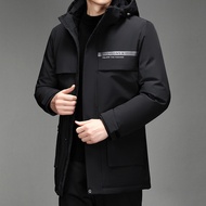 KY-D 2023Mid-Length New down Jacket Daddy's Outfit Leisure Middle-Aged and Elderly down Jacket Men Thick Warm Jacket AV6