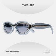 TYPE:SEE HUALIEN Bold Noir Sunglasses – Unisex Futuristic UV400 Sunglasses