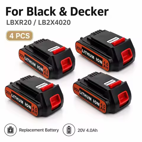 4.0Ah 18/20V BL2018 Battery for Black&Decker LBX20/LBXR20/LB20/LBXR2020/LBX4020/LB2X4020-OPE/LBXR20-
