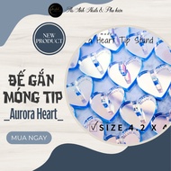 "Aurora nail Tip stand - Blanc Blanc": Heart-style Tip stand Aurora nail Tip stand - Blanc Blanc Kor