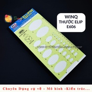 Elliptical Ruler E-606, WinQ Elliptical Technical Drawing Ruler, Elliptical Ruler, Ellipse Template 