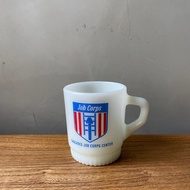 70’s FIRE KING JOB CORPS MUG CUP VINTAGE ORIGINAL USA CLASSIC GLASS FIREKING COFFEE MILK AMERICAN 杯 