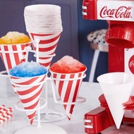 Ice Cream Paper Holder Thickened Triangle Paper Cup 4.5oz 6oz Cone Paper Cup Ice Cream Point Holder 