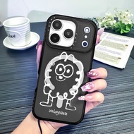 Jon Burgerman Cute Fluffy WHITE Lines Wireless Magnetic Charging Case Compatible For IPhone 14 PLUS 