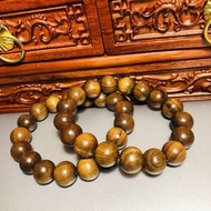 Green Cypress wood bead bracelet