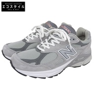 New Balance 990V3 Gray Sneakers, Men's, Excellent Condition, Size 26cm, M990GY3, 8D (US) [Pre-owned]