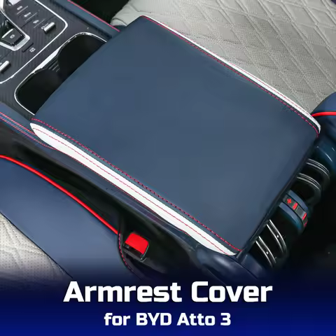 Armrest Protective Cover Pad for BYD Atto 3 Yuan Plus 2022 2023 Center Console PU Leather Protector 