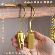 BUTUTU 1pcs Storage Clip, Non-slip Metal Multifunctional Hook Clip, Quality With Hook Seamless Aluminum Alloy Clothes Pegs Skirt