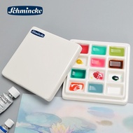 Schmincke 12 grid Watercolor palette ceramic palette with lid paint box easy to clean painting art supplies