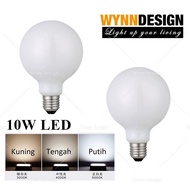 Wynn Design [1pc 10w G80] Led Bulb Edison Bulb Opal G80 E27 Daylight 6000k 3 Colour Mentol LED (G80-