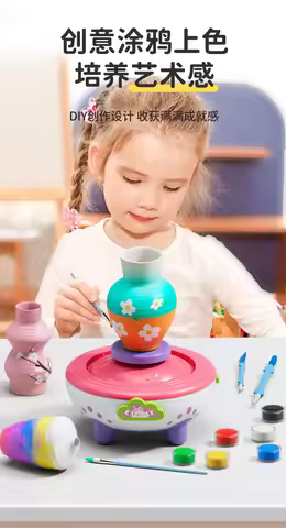 Mini Pottery Studio Deluxe Set - DIY All-in-1 Sculpting Craft Kit for Kids & Tweens - Create 20 Uniq