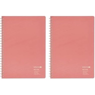 KOKUYO Soft Ring Notebook ME 50 Sheets, 5mm Square, A5 Canyon Clay KME-SR931S5MS x 2