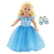 Emily Rose Doll Clothes & Accessories | 18-inch doll Princess Queen Costume Ball Gown Dress with One