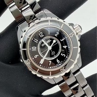 Chanel 香奈兒J12 黑陶瓷腕錶/手錶/33mm/98-99新美品