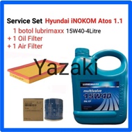 (Air Filter 28113-02750 +O/F 26300-2Y500 +lubrimaxx 15W40-4L Engine Oil) HYUNDAI iNOKOM ATOS 1.1