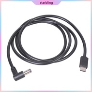Star USB Type C To 5 5x2 5mm 90° Angled Charging Cord Triggers Function 3A Output For LED Fan Printe