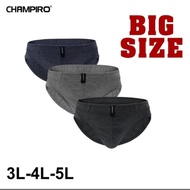 CHAMPIRO JUMBO ADULT MEN'S UNDERWEAR BIG SIZE BRIEF CO312B-3L 4L 5L MEN'S UNDERWEAR PACK OF 3 PCS