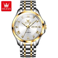 OLEVS 6702 Fashion Casual Calendar Mechanical Watch Steel Band All-Match Men's Watch (Free Exquisite