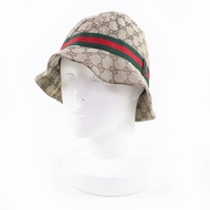 全新 ★ GUCCI Gucci 標誌五金配件 GG 帆布 Sherry 系列漁夫帽 米色 XL 碼 義大利製造 女款
