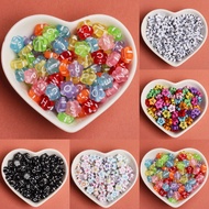 20/100Pcs 9mm Flower Jewelry Making Acrylic Loose Beads Necklace Bracelet Keychain Letter DIY Beadin