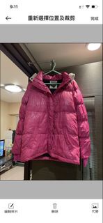 Roxy 粉紅色羽絨外套 M碼