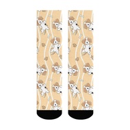 Harajuku Retro Cartoon Beagle Print Mens Socks - Novel Street Style Funny Trendy Pet Style Casual So