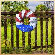 Blesiya Artificial Wreath Door Sign American Eagle Patriot 7 Month 4TH Wreath for Independence Day Outside Flag Day Festival Fireplace
