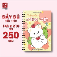 XO Take Note Vietnamese Spring Paper Notebook 4 TUANVIET BOOKS A5 size (Latest Version) A5 Notebook