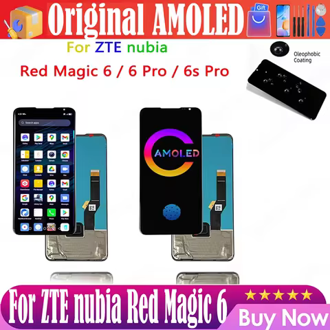 Original Amoled For ZTE nubia Red Magic 6 6Pro LCD Display Screen Touch Digitizer For Red Magic 6S 6
