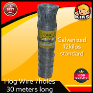 Fencing Hog Wire 7Holes x 30meters Fence Hog Fences Cosntruct Rails For Pig Farm Panels