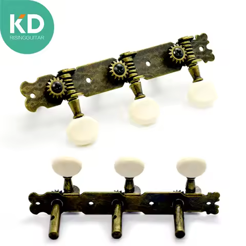 KD Classical Guitar Tuning Peg Antique Bronze Guitar Pegs Oval Button Machine Head Guitar Repair Par