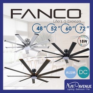 FANCO E-Lite DC Motor Ceiling Fan with 3 Tone LED Light Kit and Remote Control