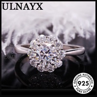 2 Carat Eight Hearts Eight Arrows PT950 Flower Shape High Carbon Diamond Ring Women