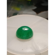 Batu Zamrud Asli 5.70 carat  OVAL CABOCHON Cut 12 X 10 X 5 MM Translucent ZAMBIA Green Emerald .+ IKAT CINCIN