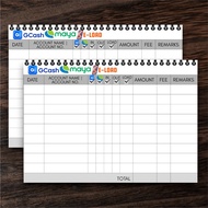 3-in-1 Notebook Tracker | GCash • Maya • E-Load Record Book | Daily & Transaction Log