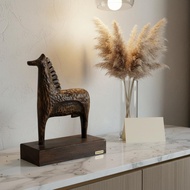 Fine Workmanship Retro Horse Statue Semi-Handmade Horse Statue for Desktop, Bookshelf