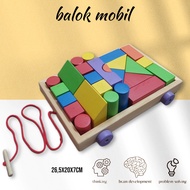 CAR BLOCK CAR BLOCK, premium smooth educational wooden CAR BLOCK toy