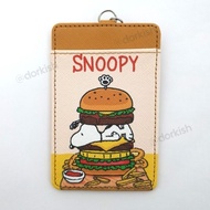 Peanuts Cute Snoopy in Hamburger Ezlink Card Holder With Keyring